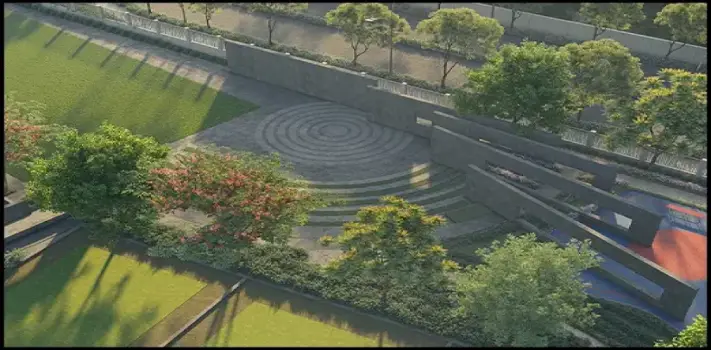 Godrej Doddaballapur fountain area by Godrej Properties located at Doddaballapur, Bangalore Karnataka